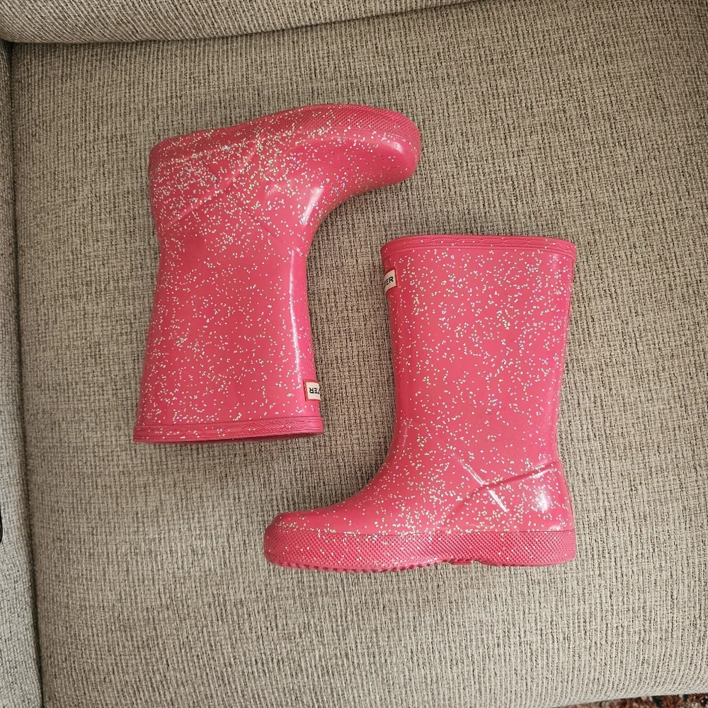 Hunter Kids First Giant Glitter Rain Boots